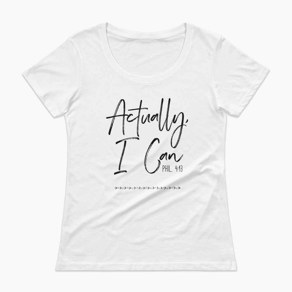 Actually, I Can - Ladies' Scoopneck T-Shirt